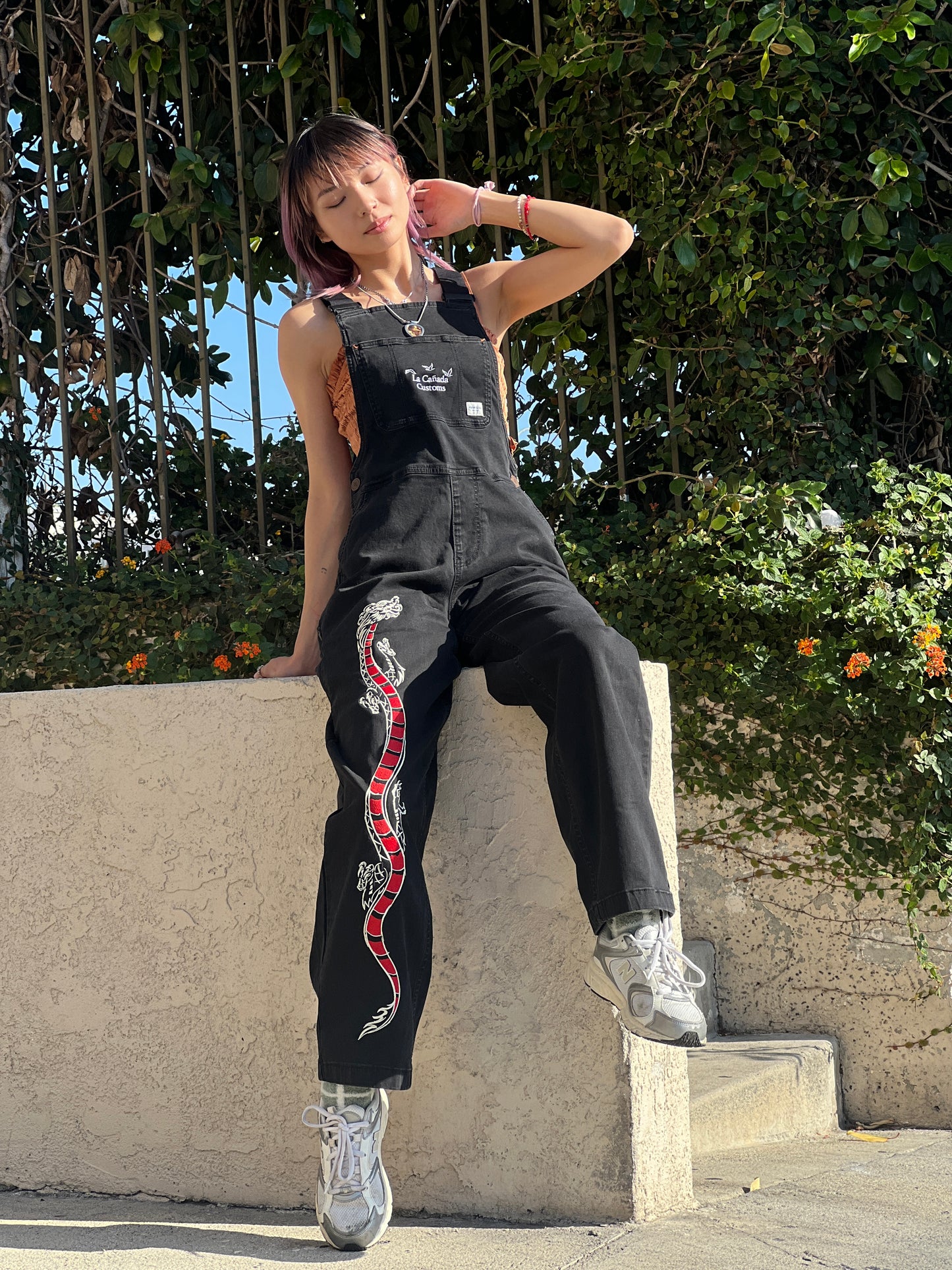 Custom Embroidered "Harmony Dragon" Overalls