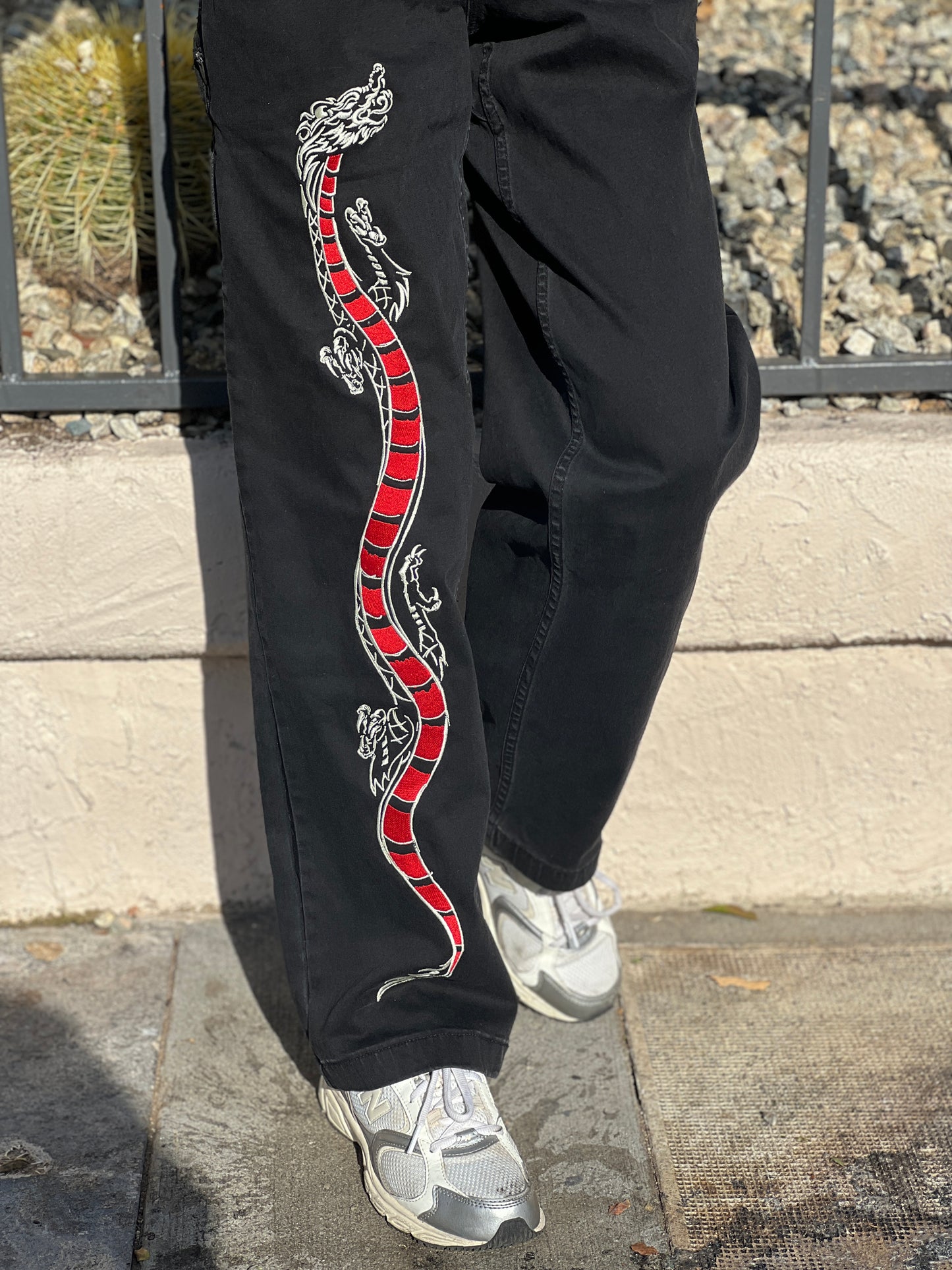 Custom Embroidered "Harmony Dragon" Overalls